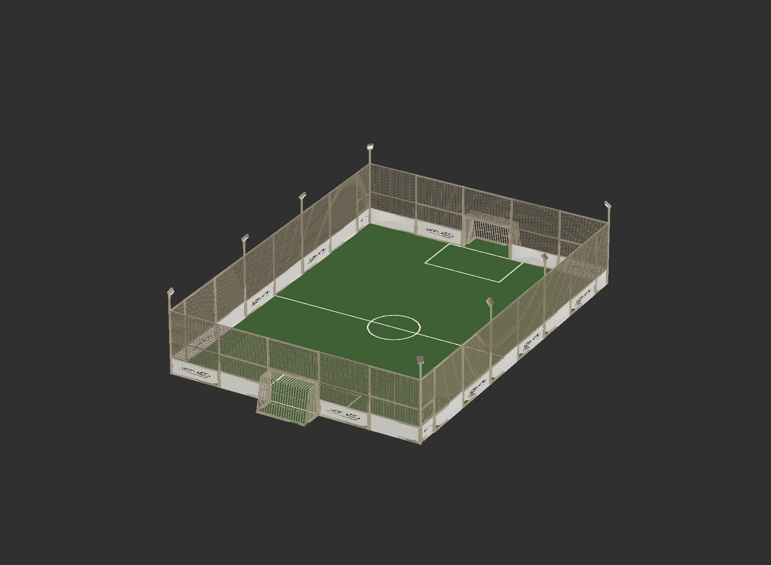Gesamtansicht des MOPLACE Soccercourts
